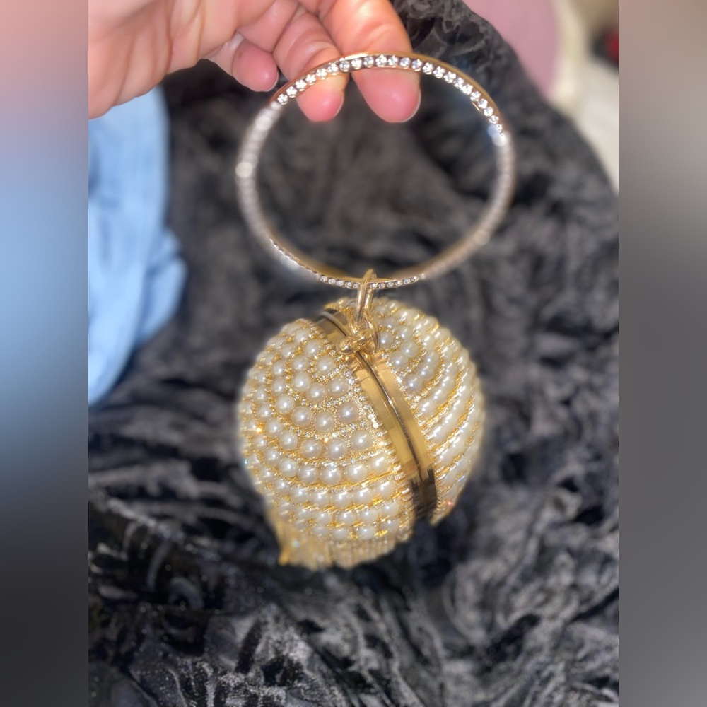Rhinestone and Pearls Clutch